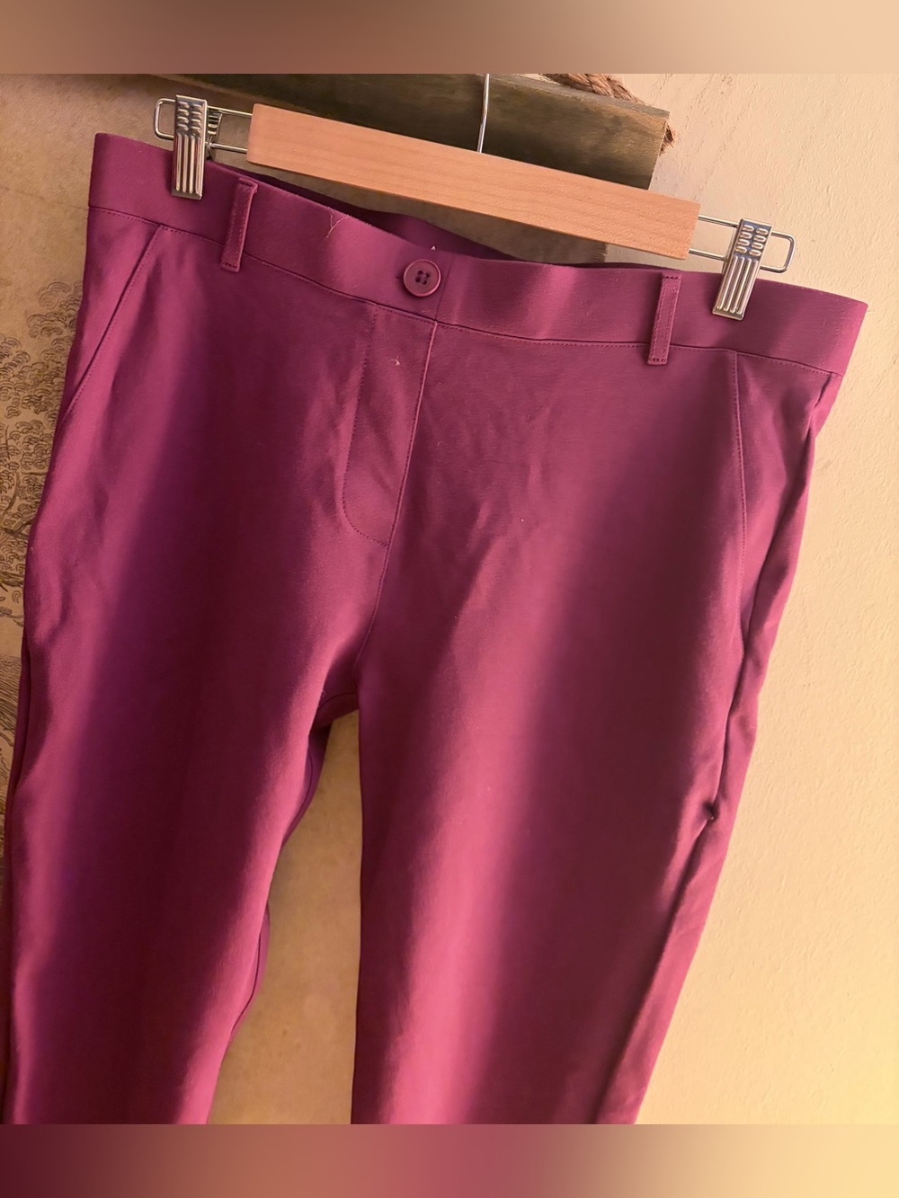 * Betabrand DPYP Burgundy Wine Skinny Leg Pants SZ Large *